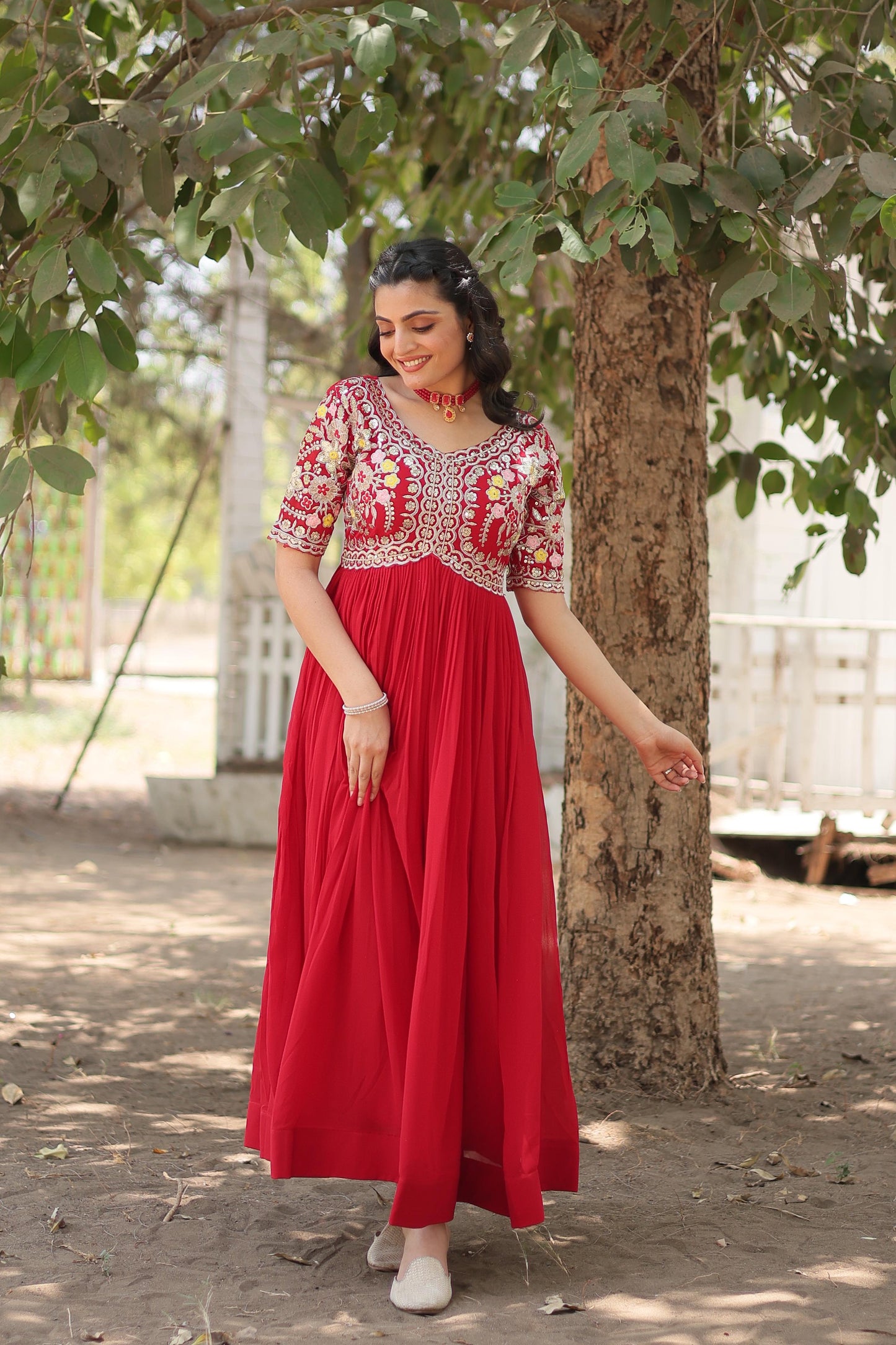 Designer Gown with Sequins work
