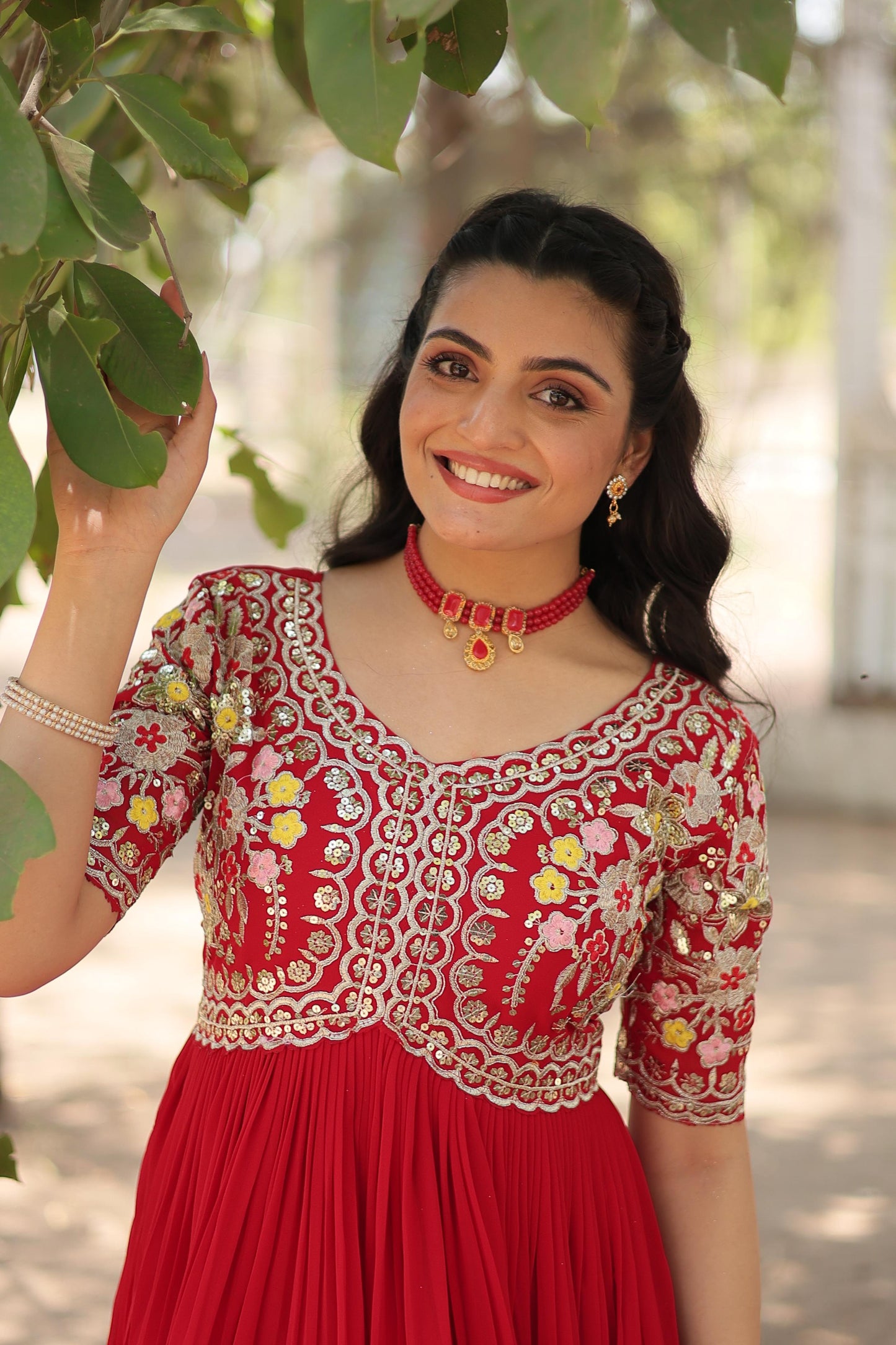 Designer Gown with Sequins work