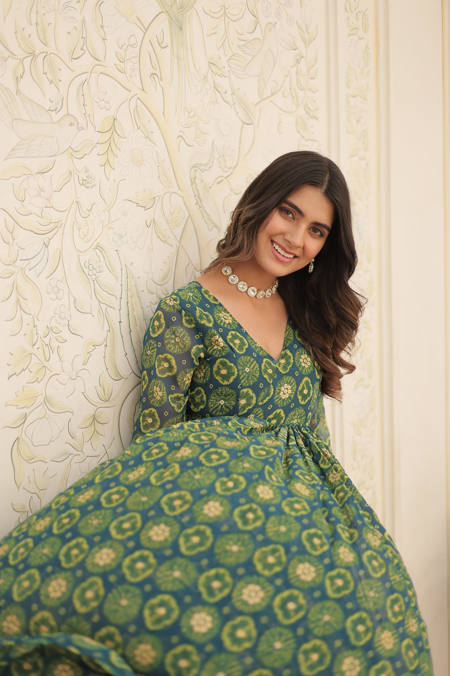 Designer Georgette With Print Multi Kurti & Plazzo