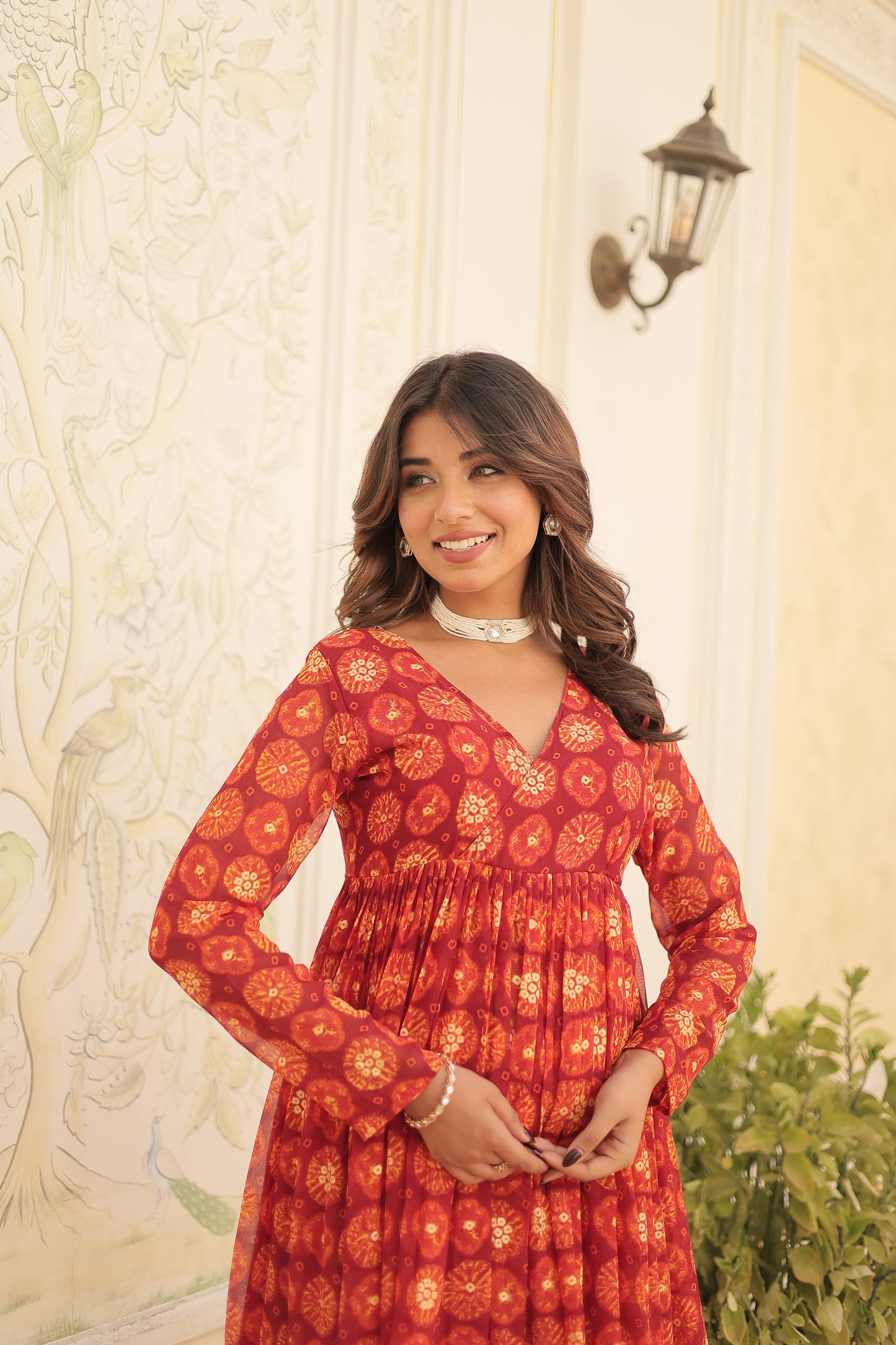 Designer Georgette With Print Multi Kurti & Plazzo