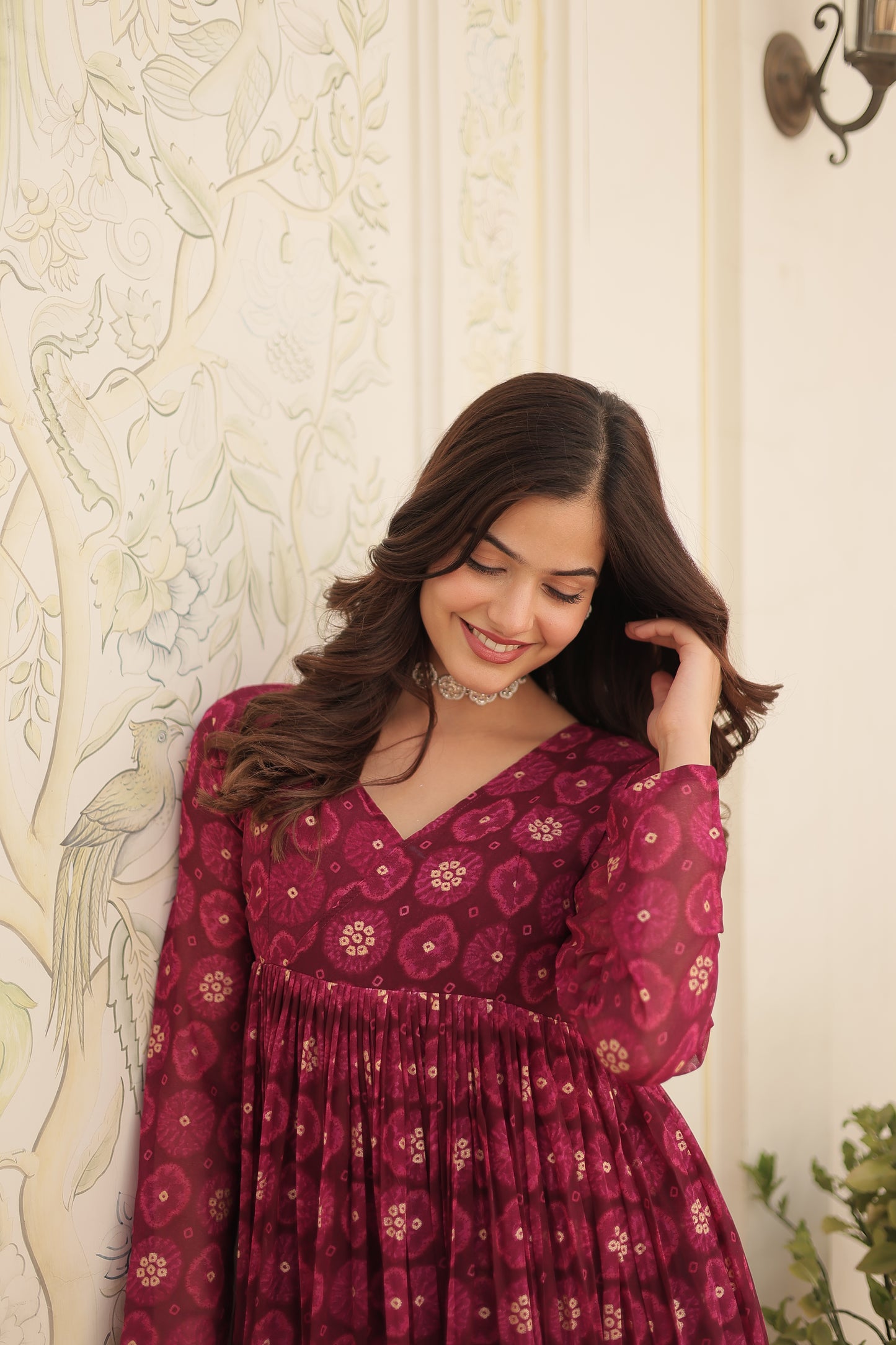 Designer Georgette With Print Multi Kurti & Plazzo