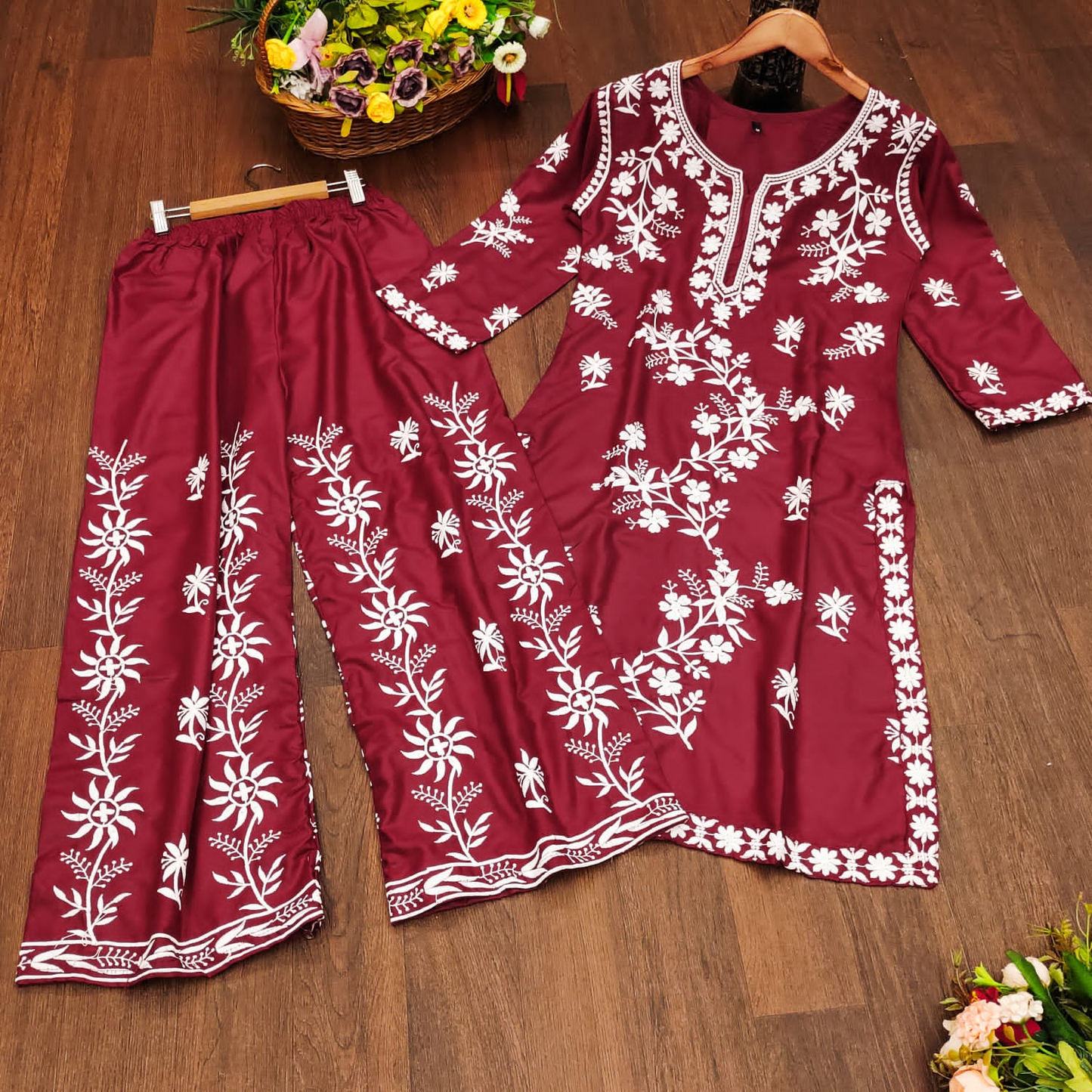 HEAVY REYON COTTON KURTI WITH PANT