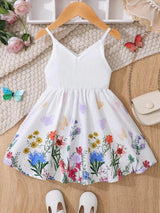 butterfly flower graphic cami dress