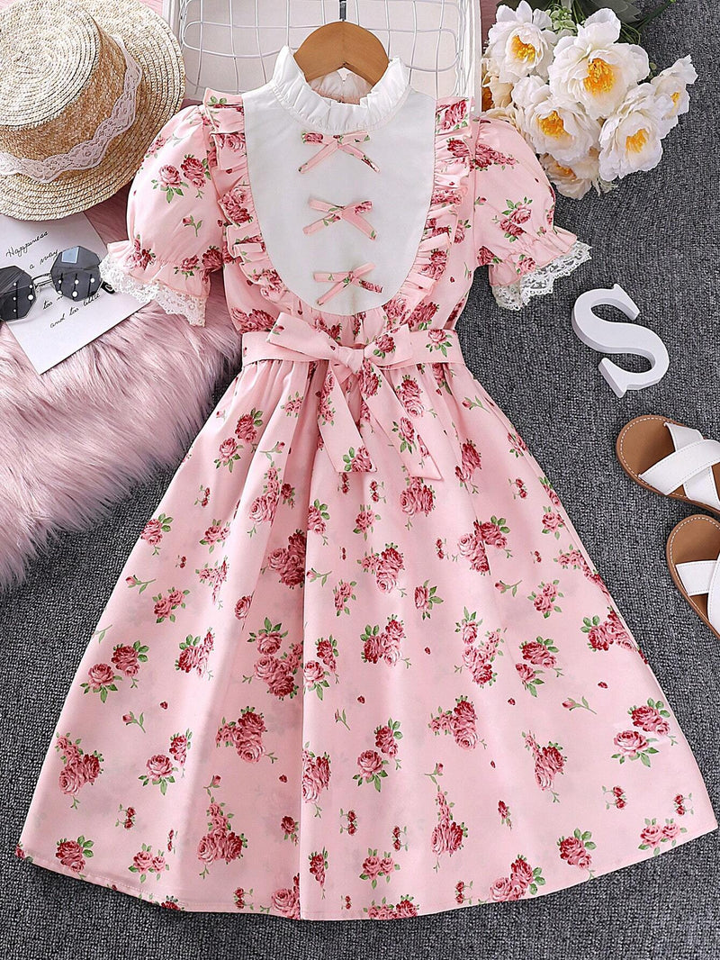 girls floral princess dress