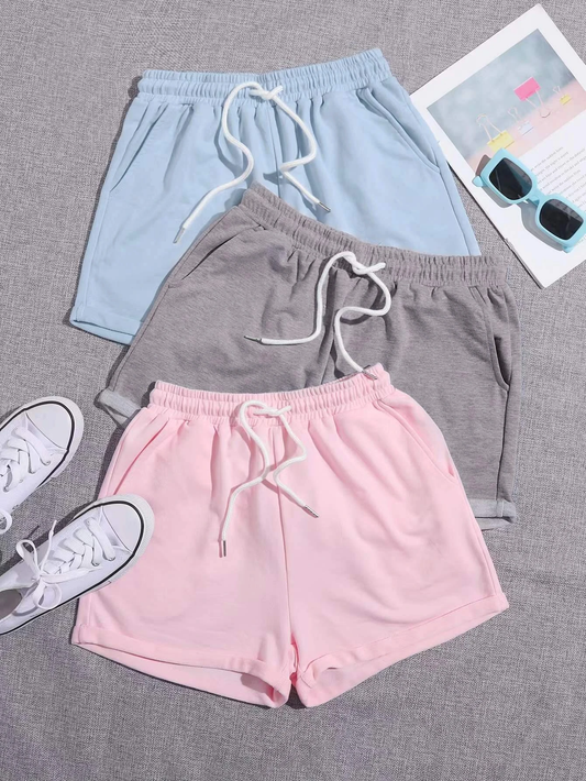 Multi Color Soft Track Shorts