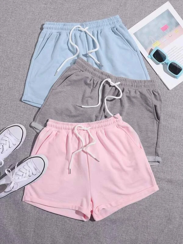 Multi Color Soft Track Shorts