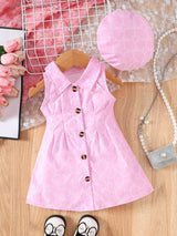 Toddler Girls Textured Belted Shirt Dress