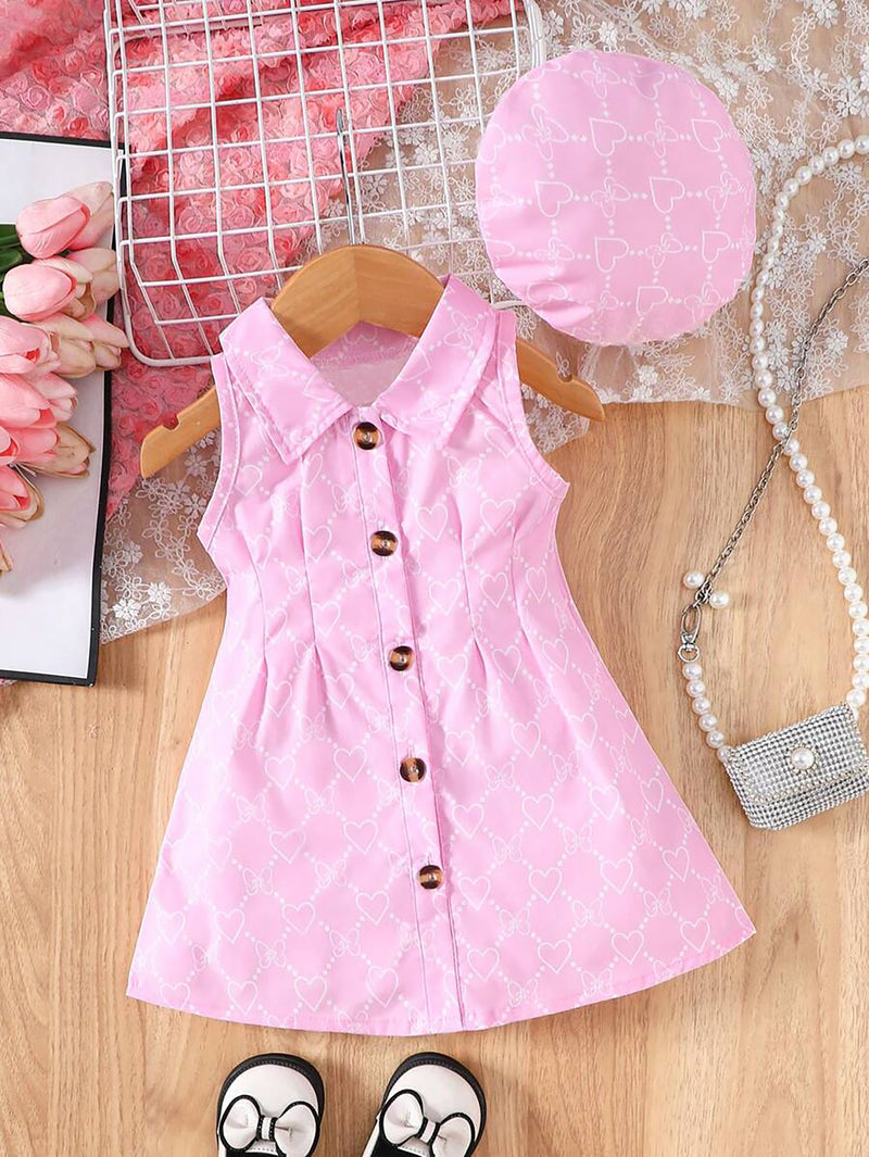 Toddler Girls Textured Belted Shirt Dress