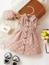 Toddler Girls Textured Belted Shirt Dress