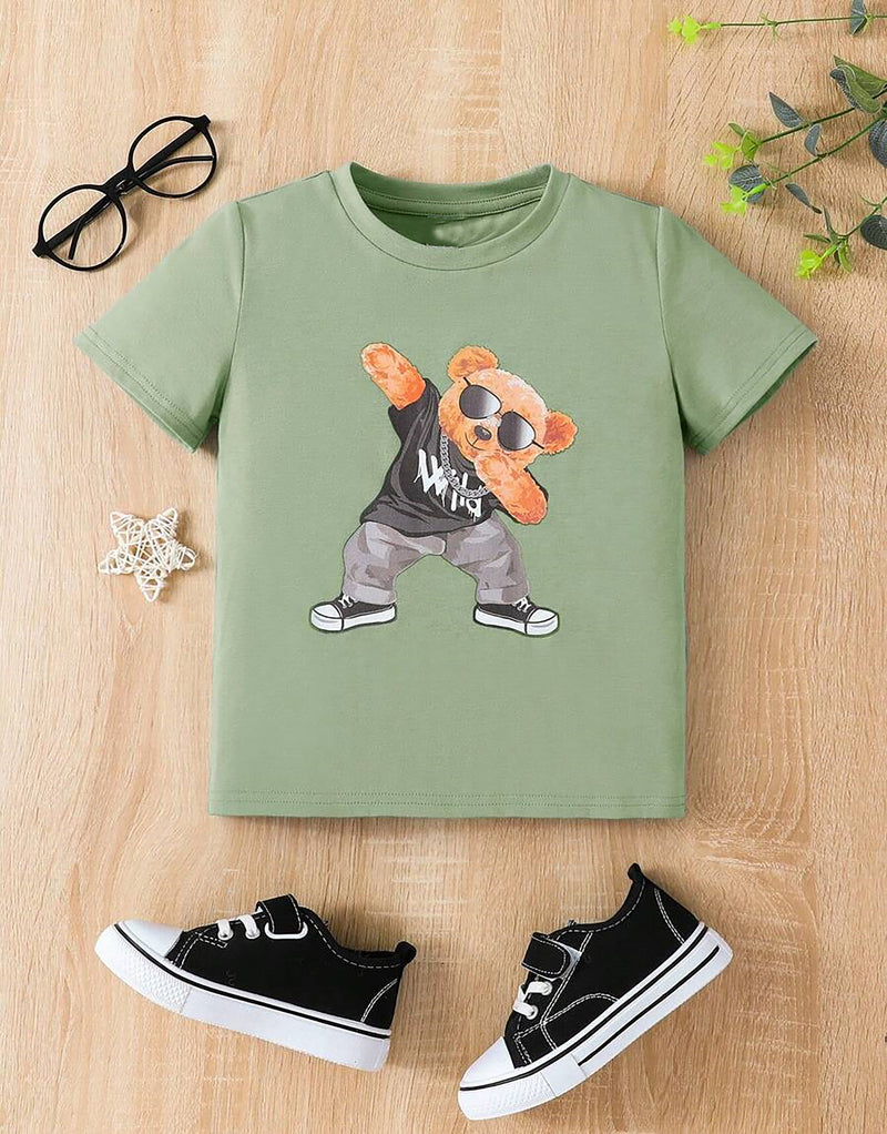 Boy's Deep Oliv green T-Shirt