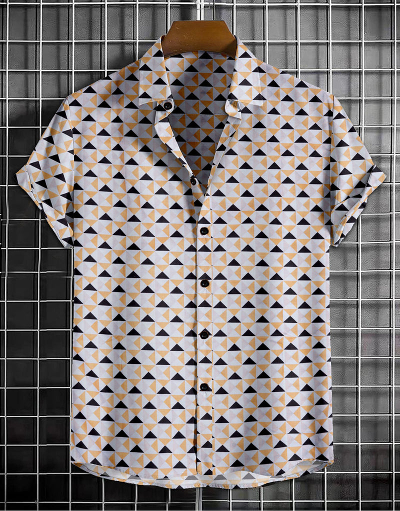 Men's Geometric Printed Cotton shirt