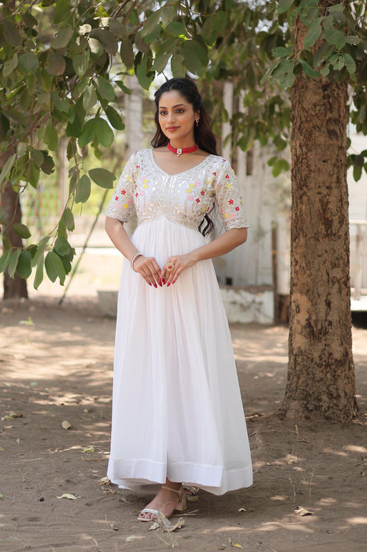 Designer Gown with Sequins work