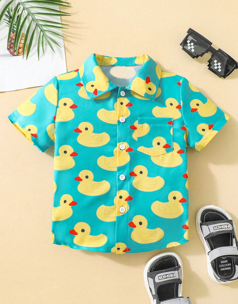 Boy's Duck Print Shirt