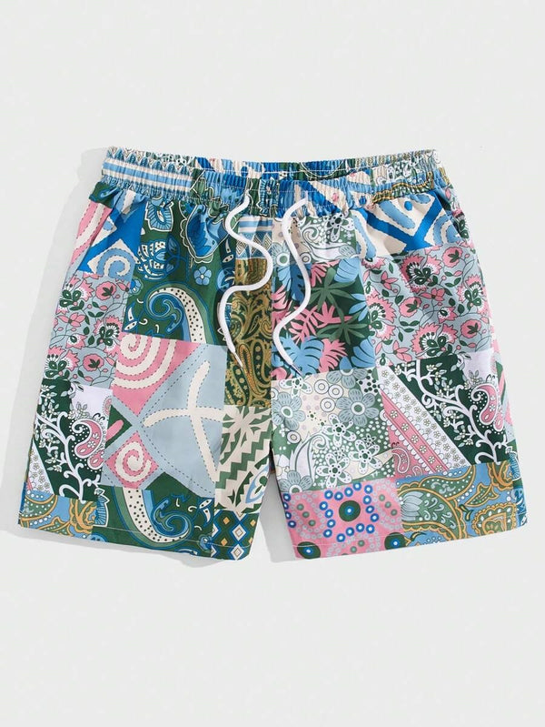 Men Paisley Print Shorts