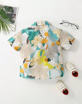 Boy's Leaf Print Color shirt