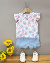 Baby Girl's Cotton Blend Sleeve Less Top And Short's