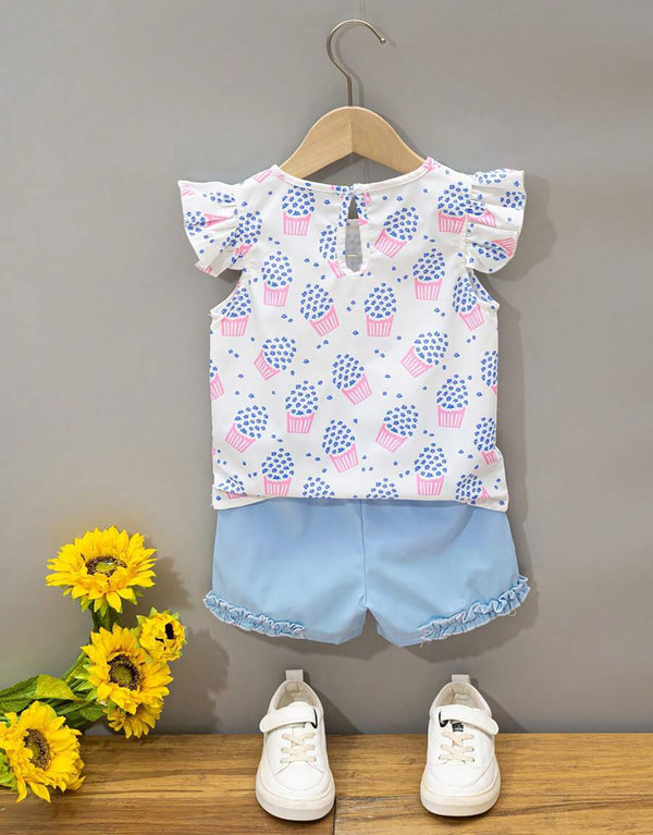 Baby Girl's Cotton Blend Sleeve Less Top And Short's