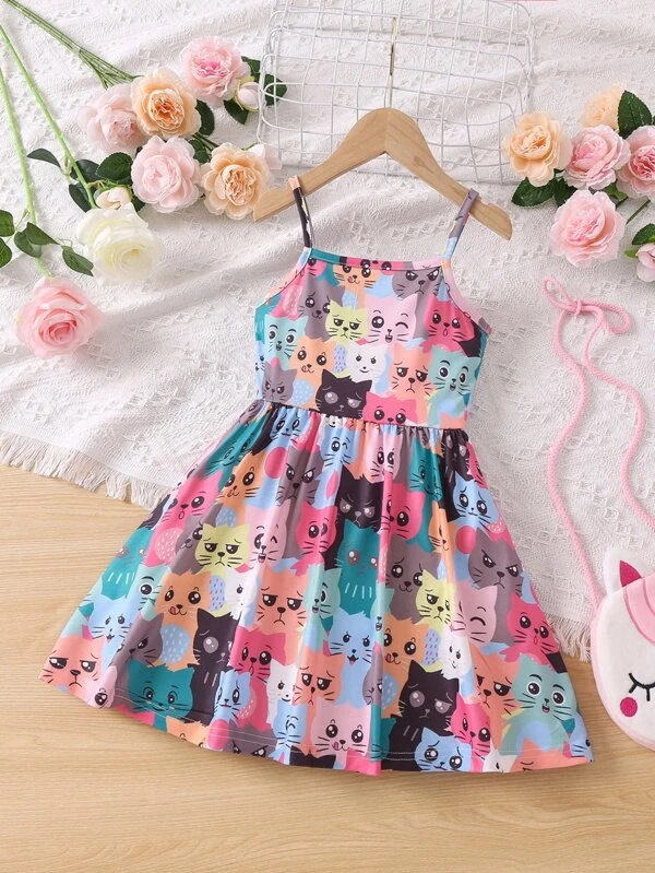 Toddler Girls Floral Print Cami Dress