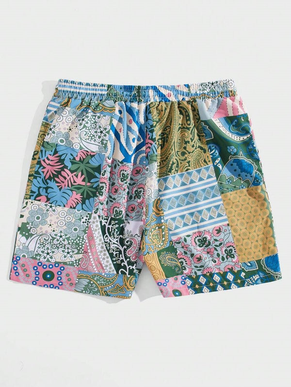 Men Paisley Print Shorts