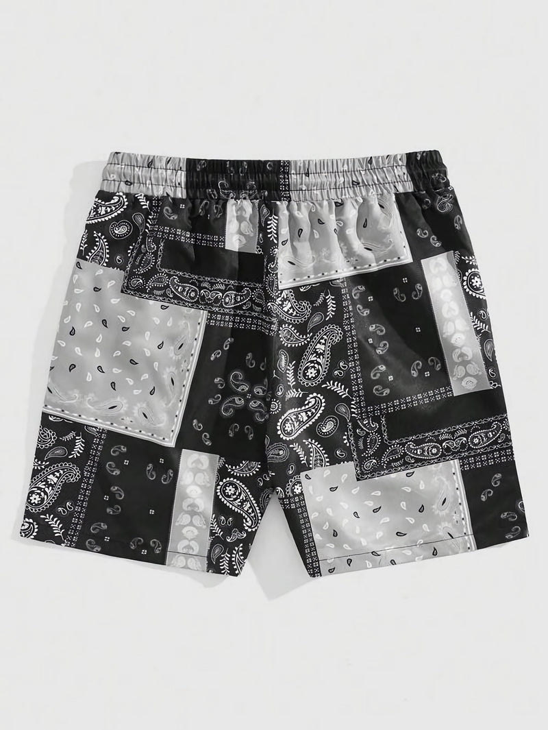 MULTI-PATCH Paisley Patterned Shorts