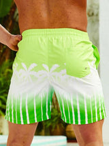 mens coconut trees print shorts