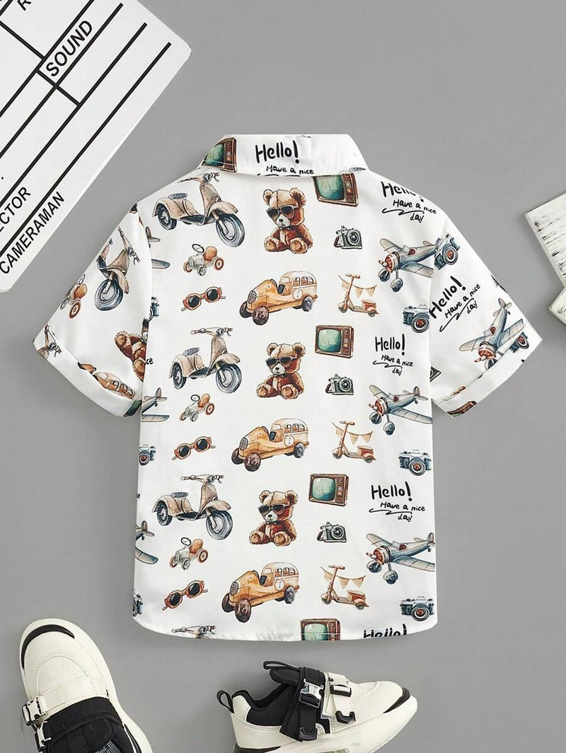 Boy's Vehicle Pattern shirt