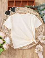 Girl's Cream Color T-Shirt