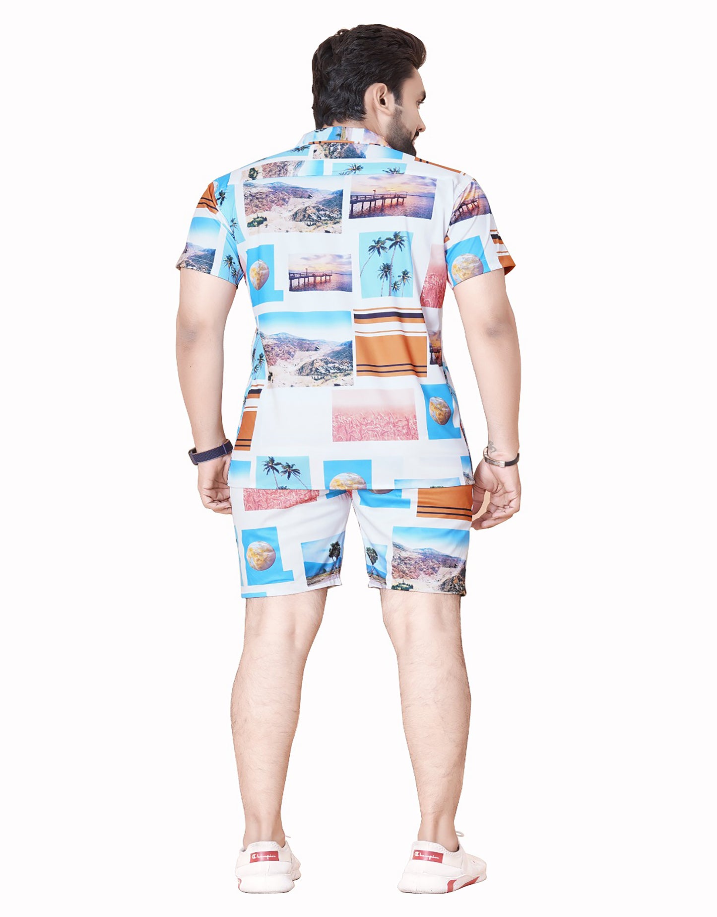 Men's White Color Night Suit
