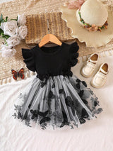 Wonderful Attractive Black Colour Baby Girl Dress