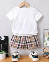 white panda t-shirt and short combo