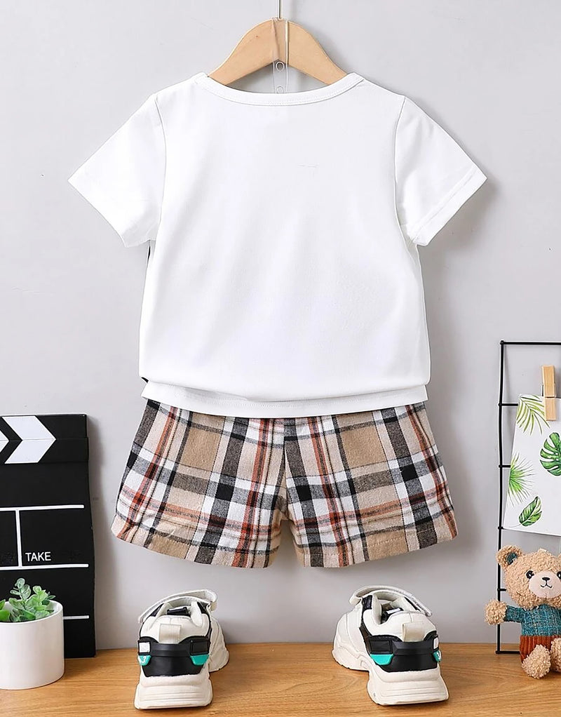 white panda t-shirt and short combo