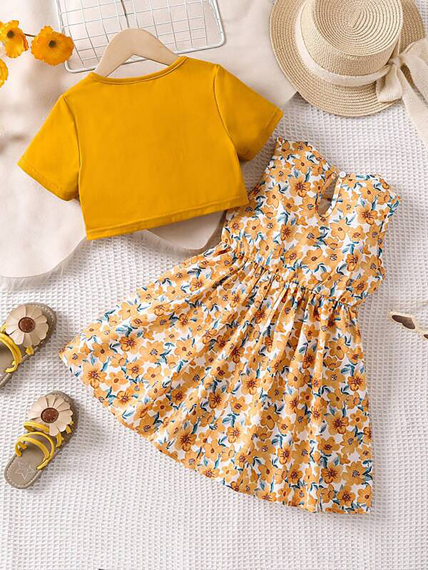 Girls Floral Print Dress for Kids