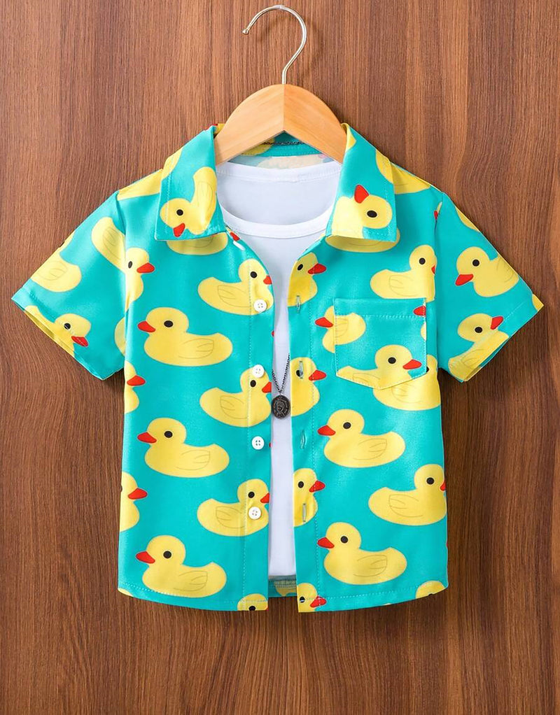 Boy's Duck Print Shirt