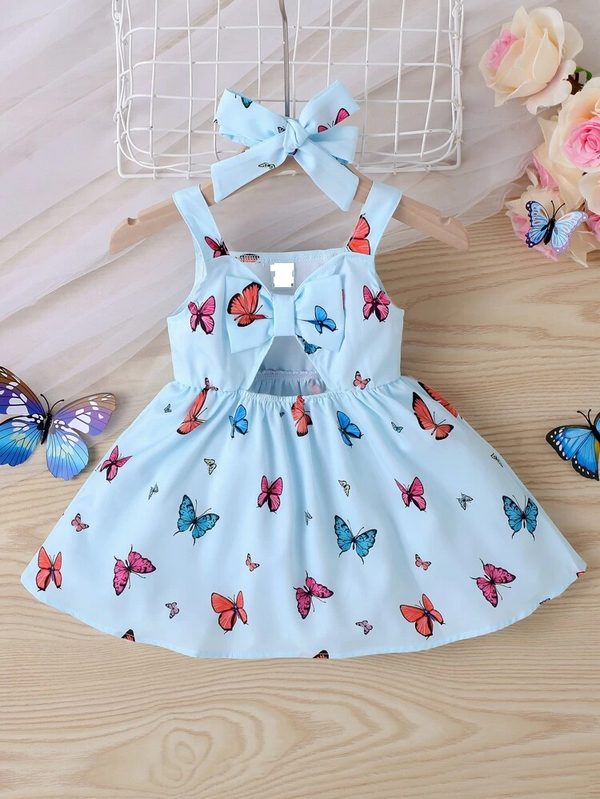 Butterfly Print Dresses Fly Sleeve Dress Outfits