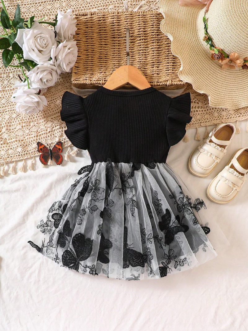 Wonderful Attractive Black Colour Baby Girl Dress