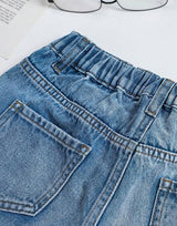 Girls Ripped Hem Denim Shorts