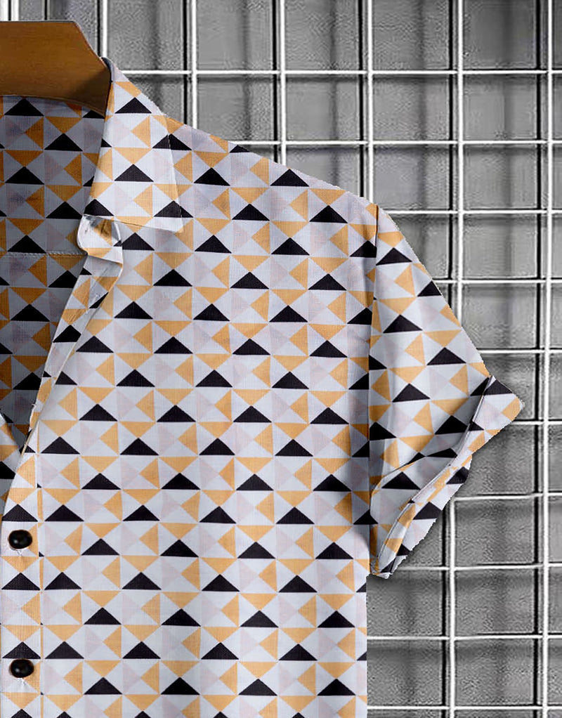 Men's Geometric Printed Cotton shirt