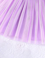 Baby Girl's Mesh Dress Purple Skirt Bow