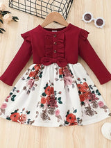 floral long sleeve school fashion