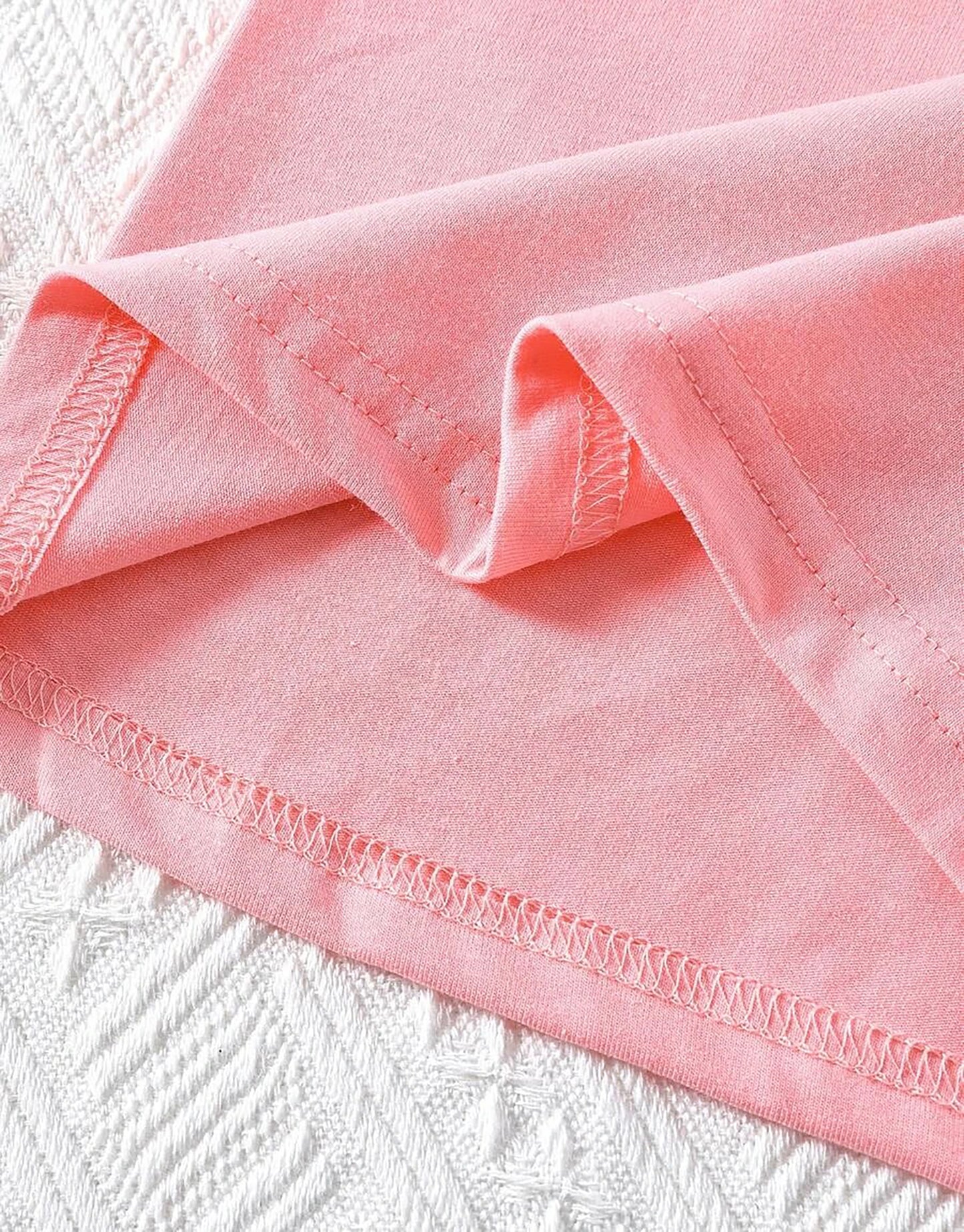 Girl's Pink Color T-shirt Short Pair