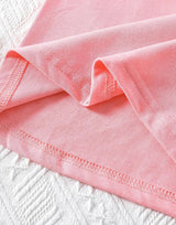 Girl's Pink Color T-shirt Short Pair