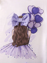 Purple Cute Tutu Skirt & Basket Floral Print