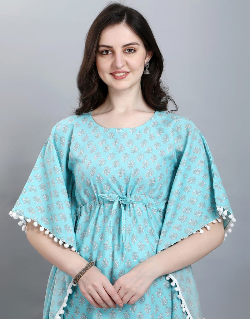 Women's Printed Blue Stylish Kurtis