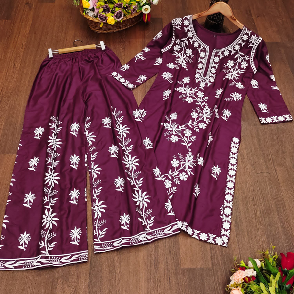 HEAVY REYON COTTON KURTI WITH PANT